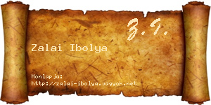 Zalai Ibolya névjegykártya